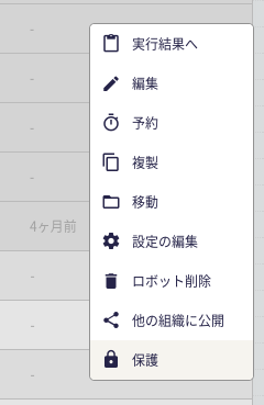 protect robo menu